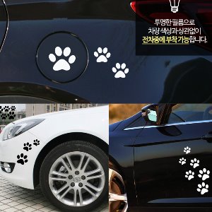 판다 팬더 발자국 래핑 차량용 필름 자동차 스티커