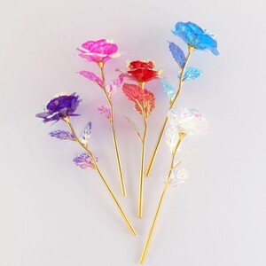 T01 인테리어 디스플레이 꽃다발 유리조화 꽃 크리스탈 장미